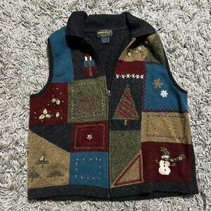 Woolrich Color block Christmas Sweater Vest Size L